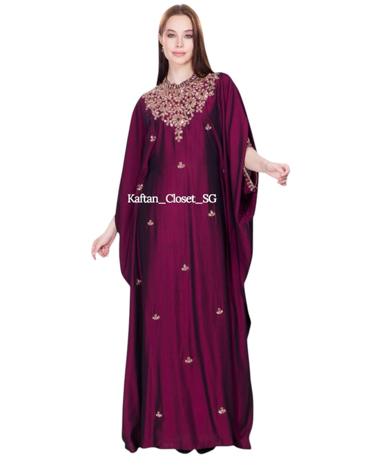 Rhea High Neck Series- Burgundy