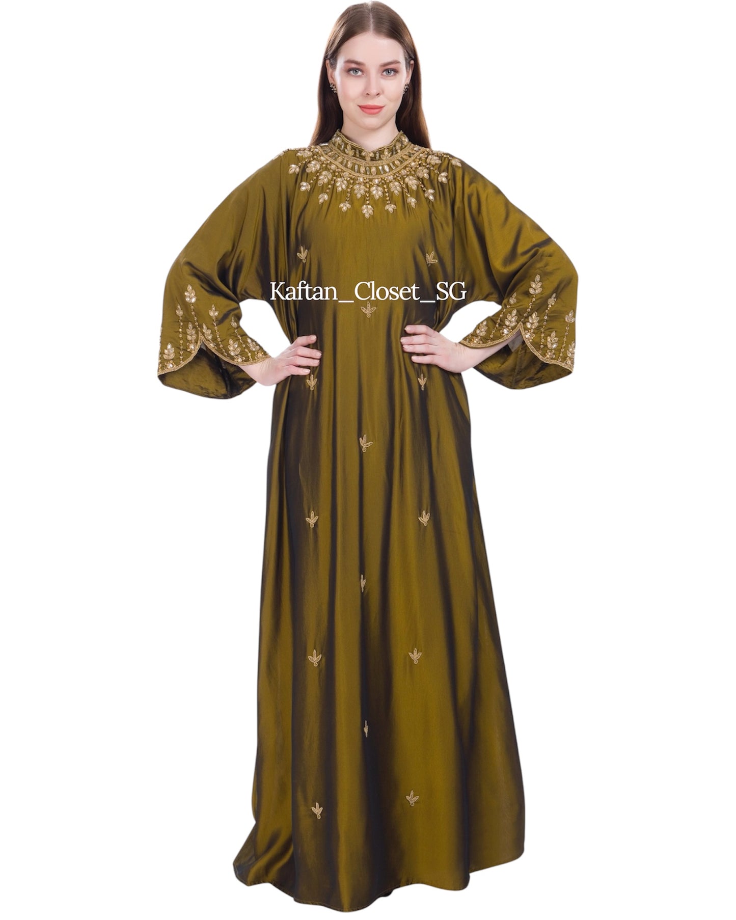 Bianca High Neck - Olive Gold