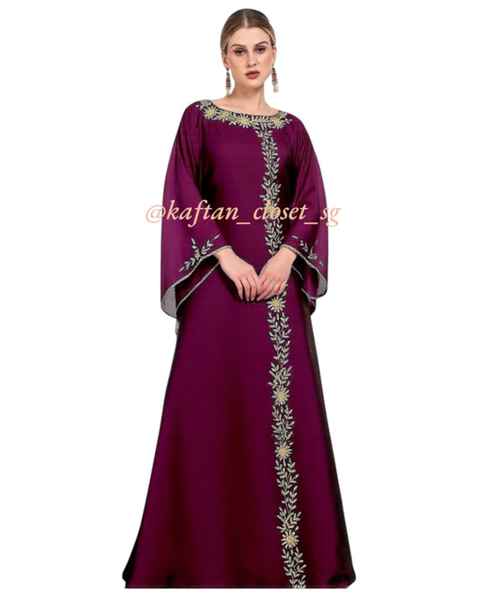 Celesta Gold- Burgundy