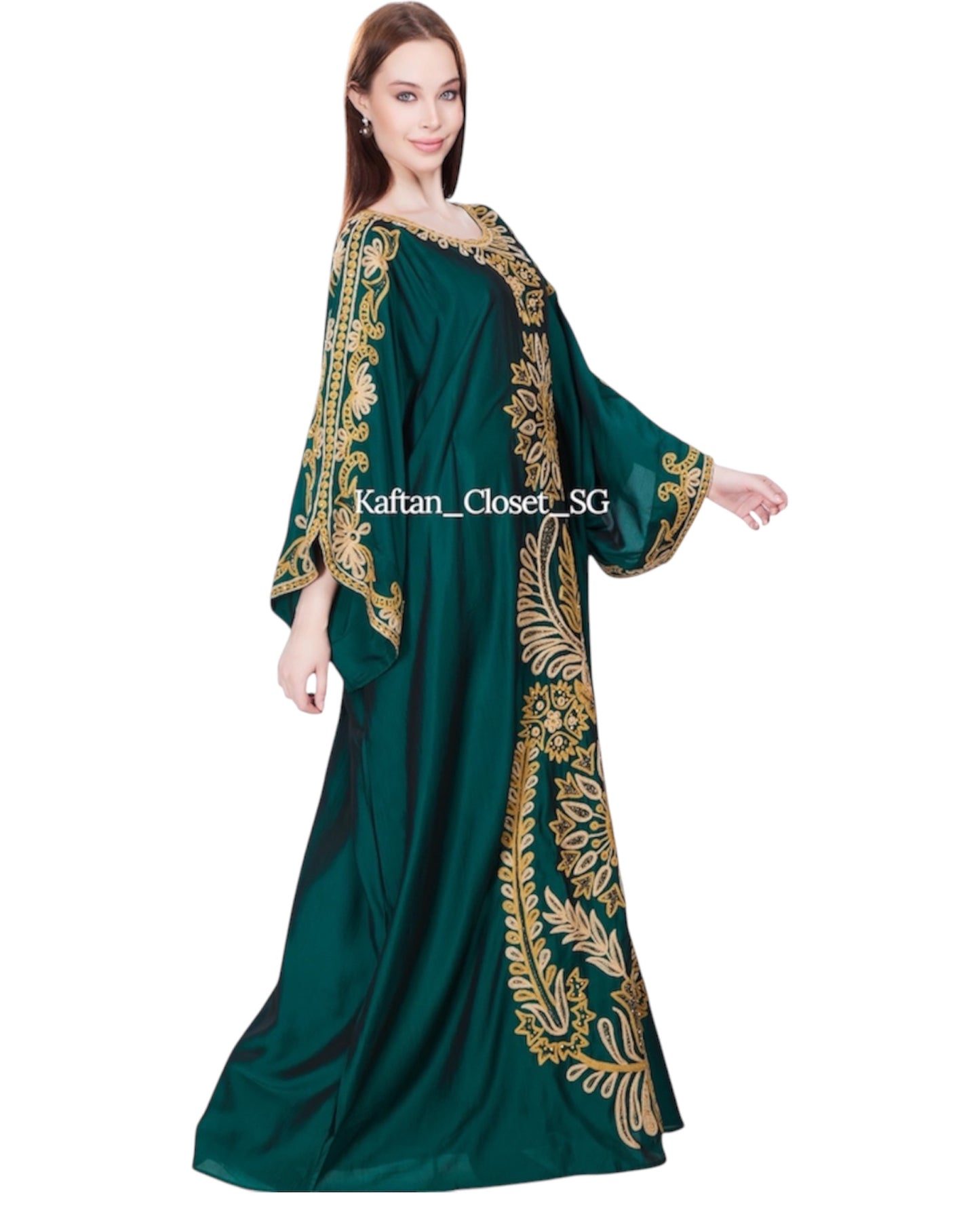 Viola Embroidery Series- Emerald Green
