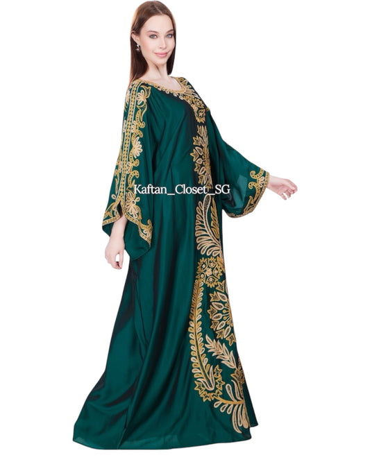 Viola Embroidery Series- Emerald Green