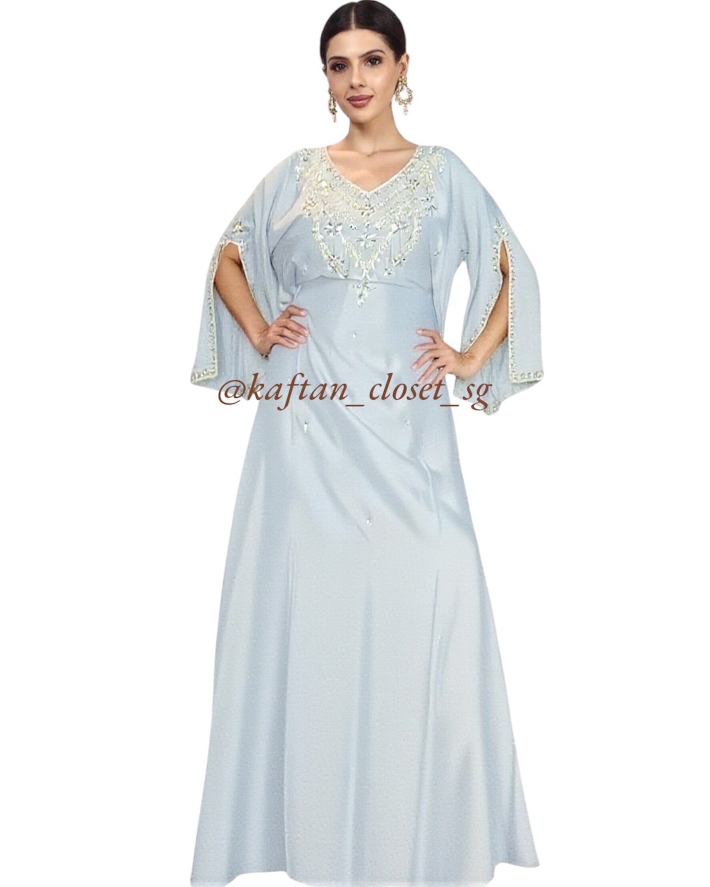 Odessa Open Sleeves - Baby Blue