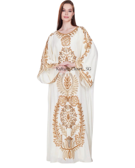 Viola Embroidery Series- Cream White