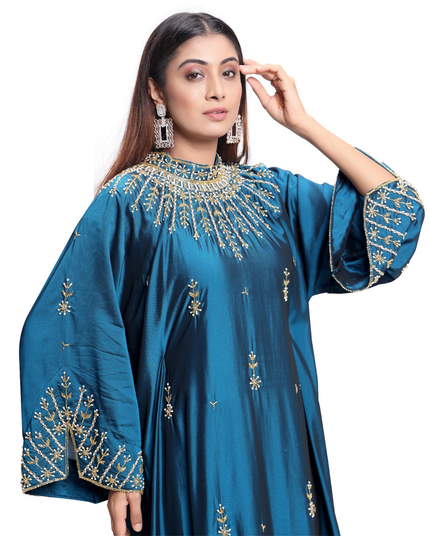 Juliette High Neck- Teal Blue