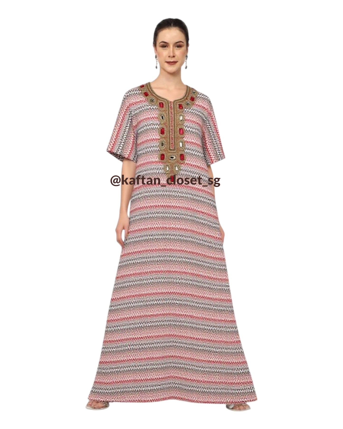 Eco Fabric Print- Half Sleeves kaftan