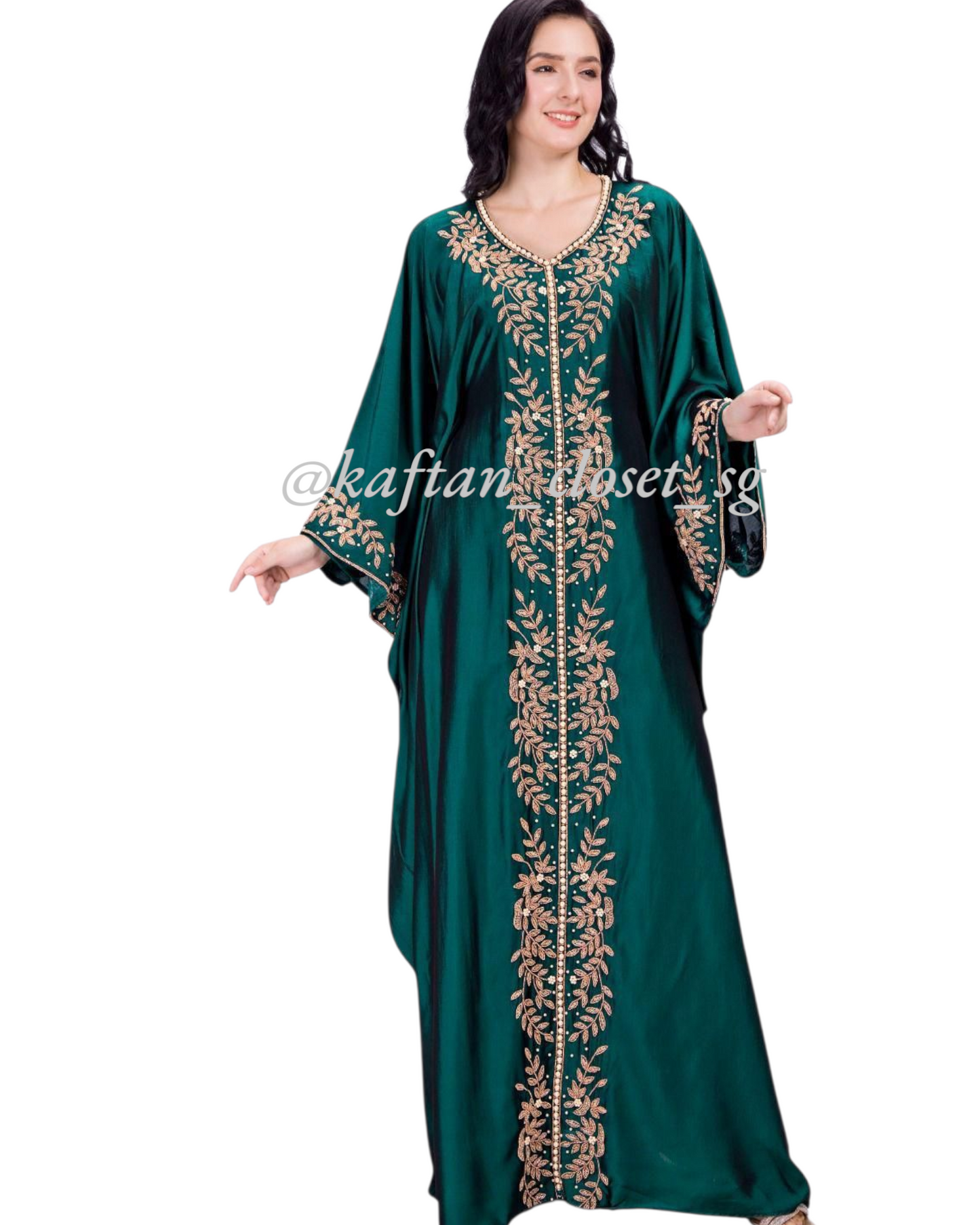 Camille Rose Gold- Emerald Green