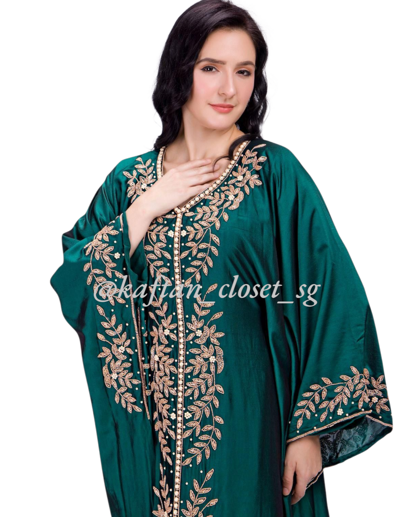 Camille Rose Gold- Emerald Green